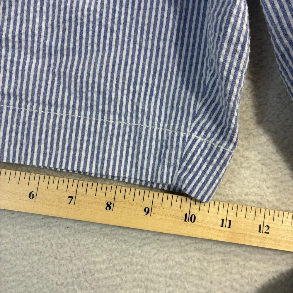 Polo Ralph Lauren Seersucker Chino‎ Shorts Men 38x8 Blue Stretch Preppy Summer